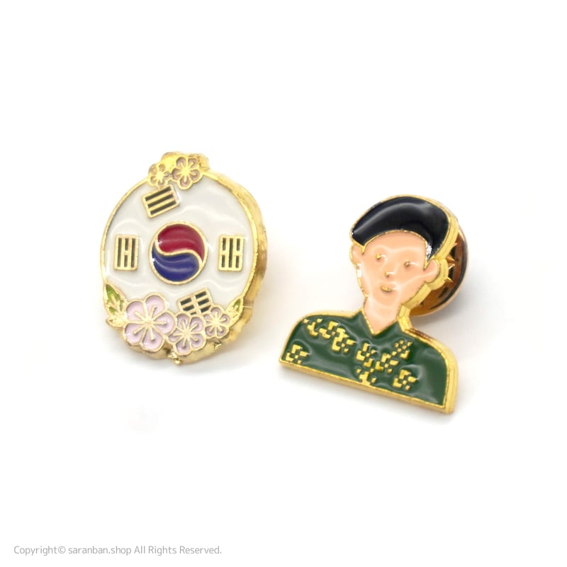 韓国軍隊ピンバッジ（全2種） | サランバン～まいにち韓国気分～