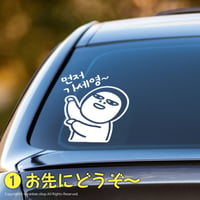 ✦訳あり品✦  ハングル車ステッカー（日本語説明書＋ヘラ付き）