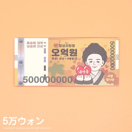 【韓国製】韓国ウォン封筒セット（全２種）