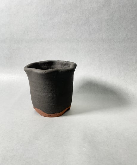 伝市窯・シャジン変形3.5号(黒化粧)