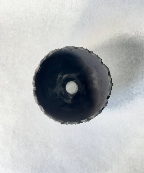 蜜鉢  黒結晶2番釉薬