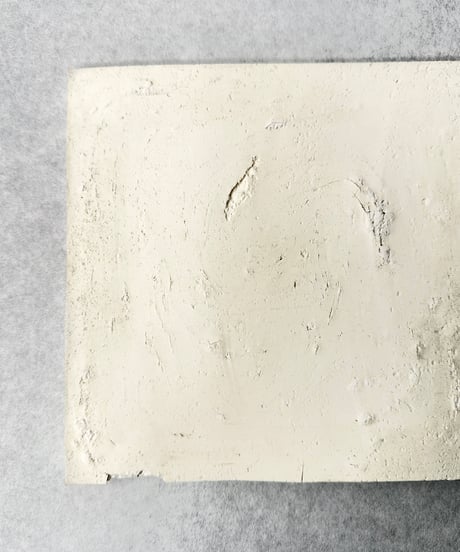 中里博恒・白磁焼締 正角皿