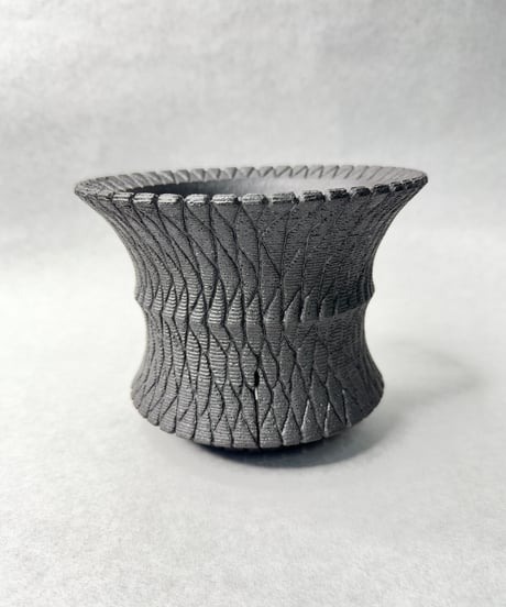 沖誠 Bark 沖誠 作品【 Bark / ラウンド型 / 4号 M 】笠間焼 植木鉢 | 陶賊