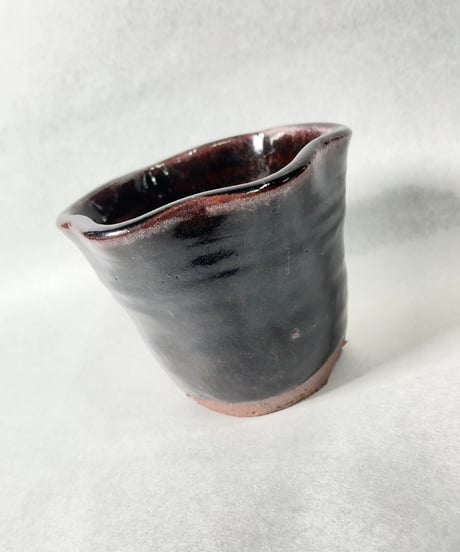 伝市窯・シャジン変形4号(丹波黒)