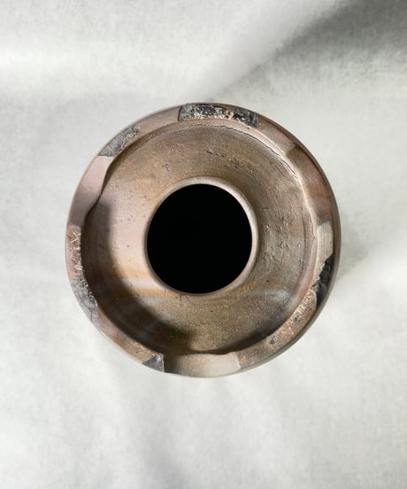 伝市窯・手作り丸型6号(登り窯焼)