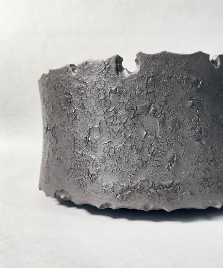 雷土・山型ギザ鉢 クラック釉薬(大鉢)