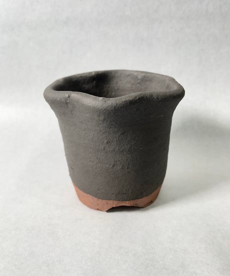 伝市窯・シャジン変形3.5号(黒化粧)