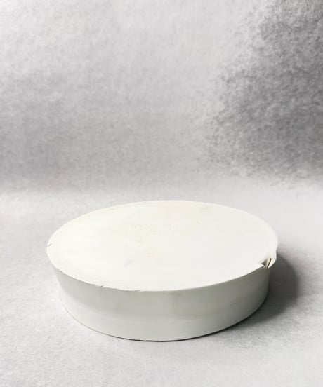 中里博恒・青白磁焼締 リバーシブル丸台皿