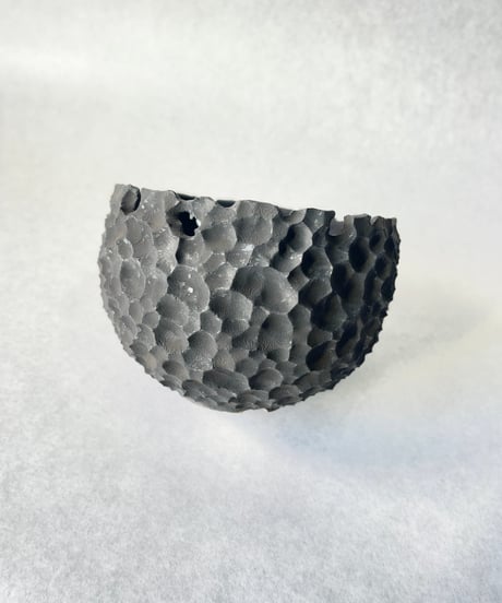 蜜鉢  黒結晶2番釉薬