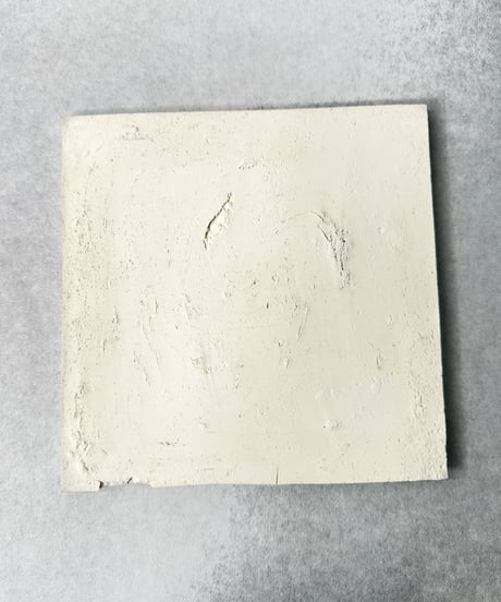 中里博恒・白磁焼締 正角皿
