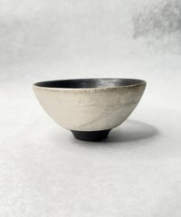 銀彩流し掛け めし碗