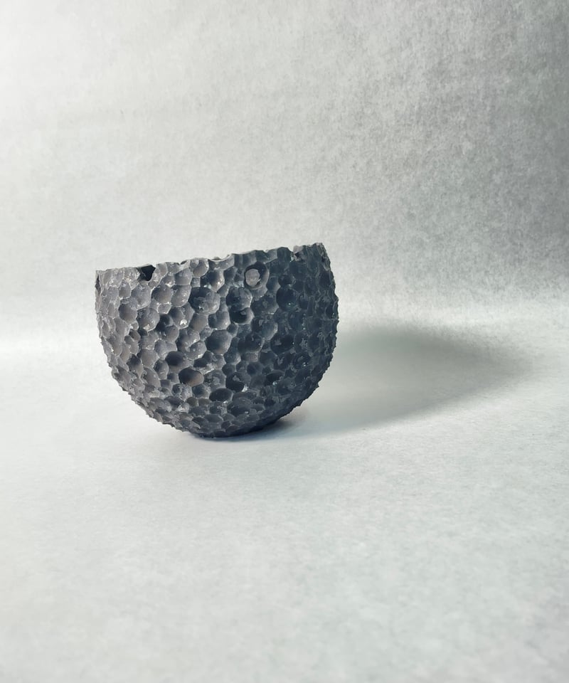 雷土・蜜鉢 黒結晶2番釉薬 M | t.roots