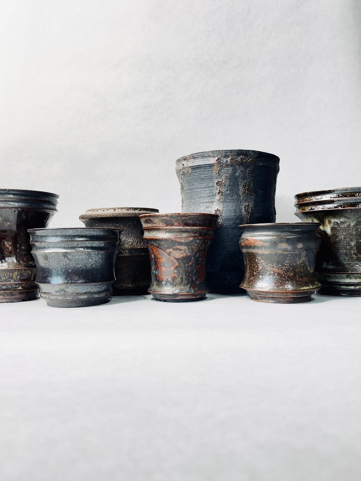 【タイムセール】CURVE 01（6,7,8号セット）作家鉢 T planterpot・S | t.roots