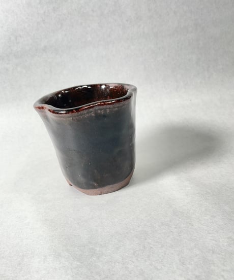 伝市窯・シャジン変形3.5号(丹波黒)