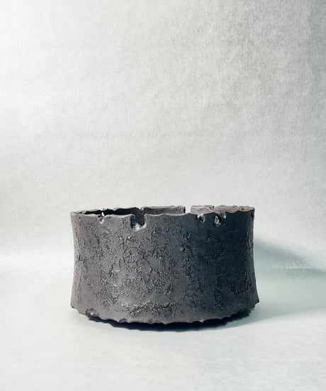 雷土・山型ギザ鉢 クラック釉薬(大鉢)