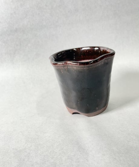 伝市窯・シャジン変形3.5号(丹波黒)
