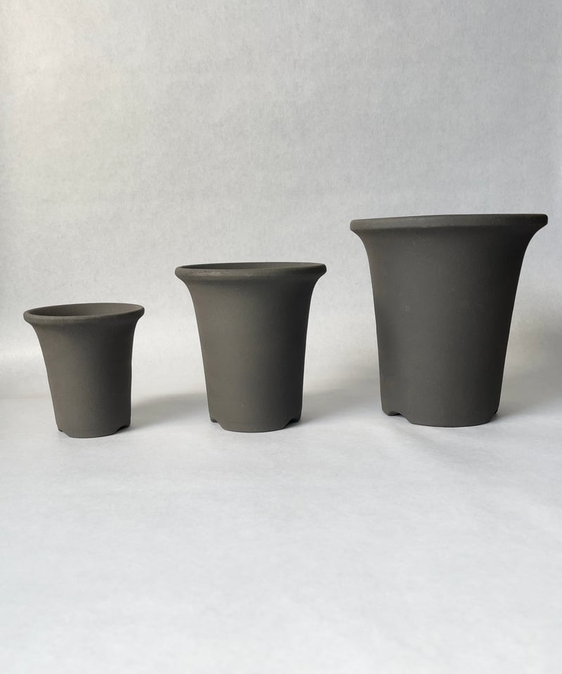 蘭鉢　落鑑有り 黒燻蘭鉢・M | t.roots