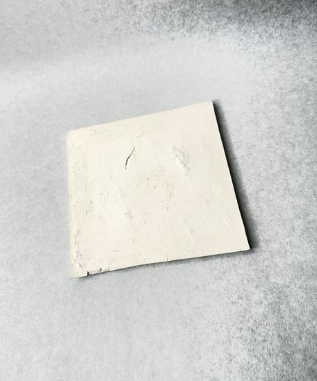 中里博恒・白磁焼締 正角皿