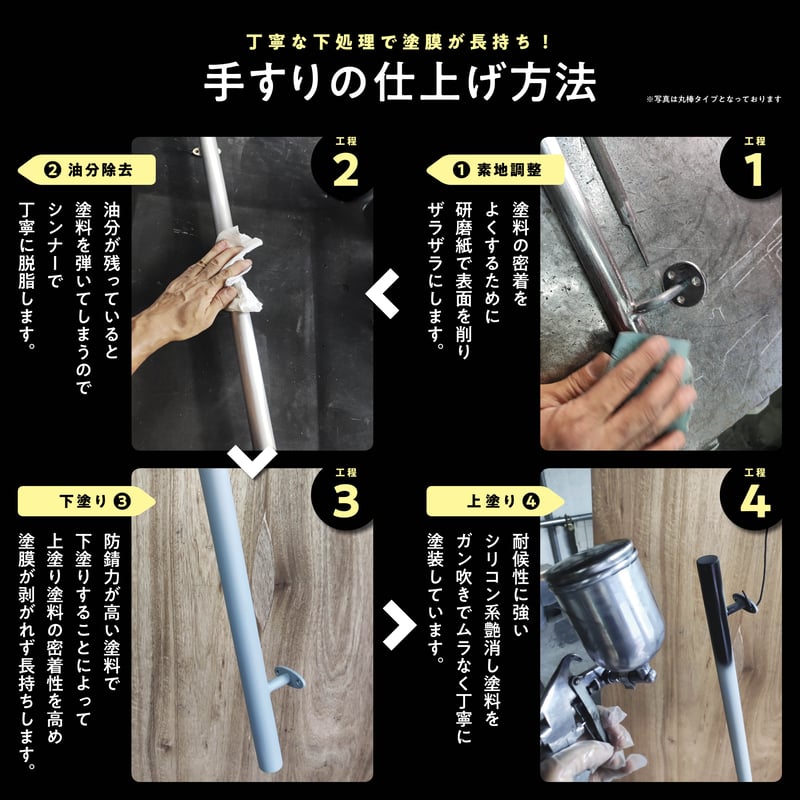 手すり　白　ホワイト　35φ2本 楽天市場】90cm アイアン 手すり 玄関 横付 白 90センチ 階段