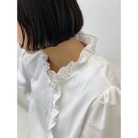 diploa | FRILL NECK BLOUSE | White