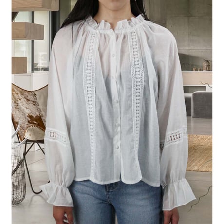 diploa | PUFF SLEEVE BLOUSE | White