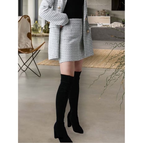 diploa | PLAID TWEED SKIRT