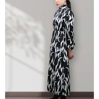 diploa | PRINTED BOW DRESS | Black x White