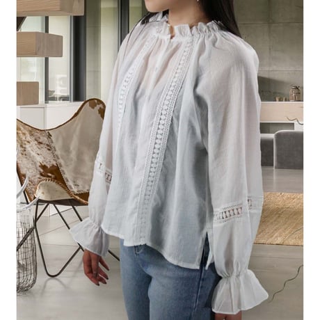 diploa | PUFF SLEEVE BLOUSE | White