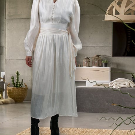 diploa | STAND-UP COLLAR LONG DRESS
