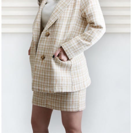 diploa | PLAID TWEED SKIRT