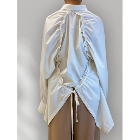 diploa | BACK FRILL SHIRT | Ivory