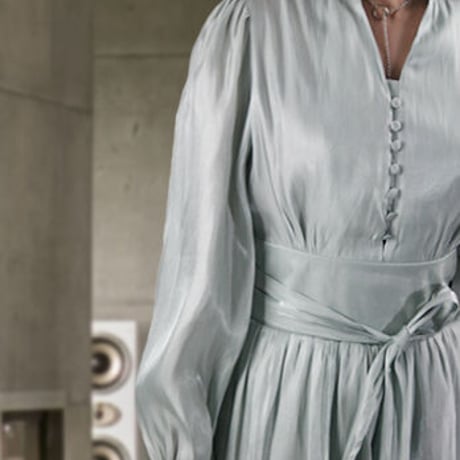 diploa | STAND-UP COLLAR LONG DRESS