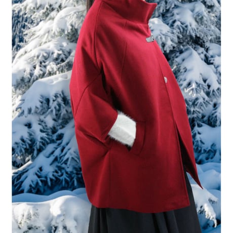 diploa | MOCK NECK COCOON COAT