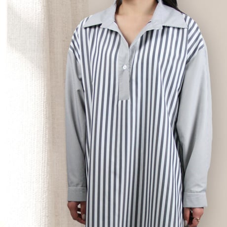 diploa | VERTICAL STRIPE BELTED DRESS