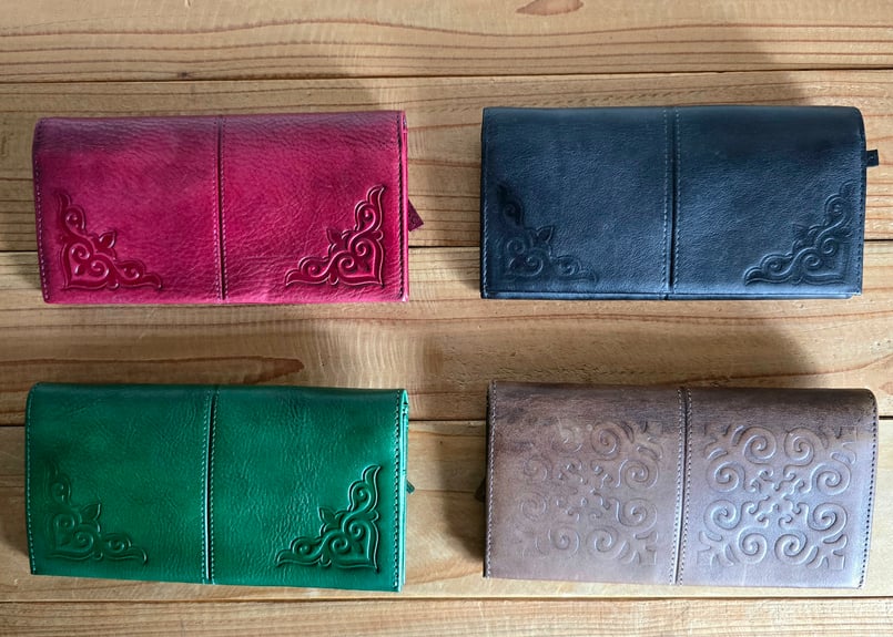 牛革長財布【カザフスタン Khan Mura製】KM-WL005 | Tulpar