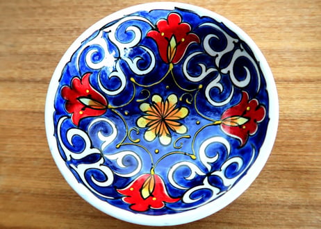 陶器ボール12cm【カザフ・トルコ　Guljan】GJ-SB005
