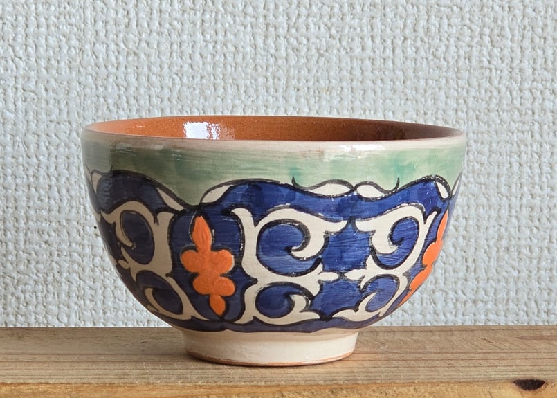 陶器飾りうつわ【カザフスタン Guljan】GJ-KS16-2 | Tulpar