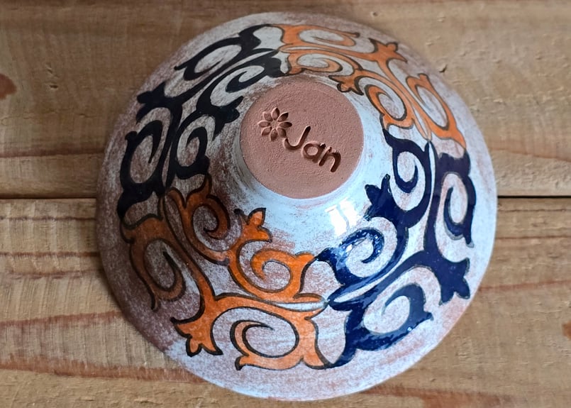 陶器飾りうつわ小・わけあり【カザフスタン Guljan】GJ-MKS1 | Tulpar