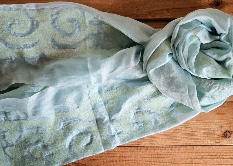 シルク×羊毛フェルト ストール大片面【クルグズスタン 7 sisters製】SS