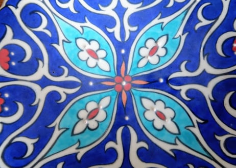 陶器皿18cm【カザフ・トルコ　Guljan】GJ-DS009-24