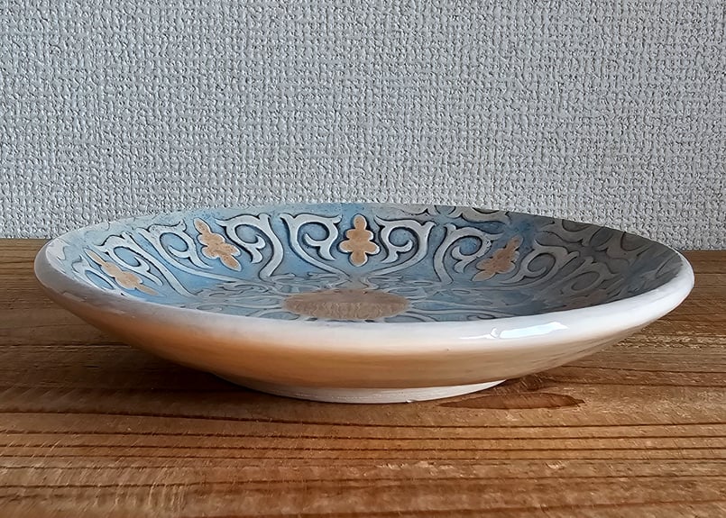 陶器皿16.5cm【カザフスタン Guljan】GJ-DS017-1 | Tulpar
