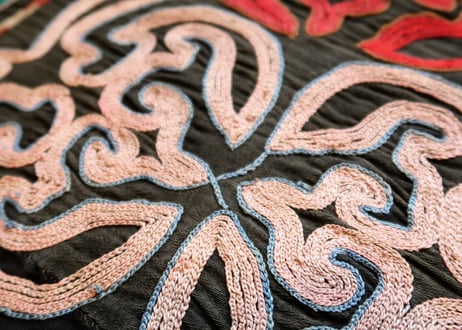 ビンテージ刺繍クッションカバー（両面）【クルグズスタン　Saima製】SM-CC1-3