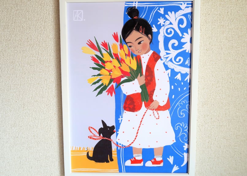 A3版ポスター「お友達」【カザフスタン Aigerim Karibayeva】AA-PA024