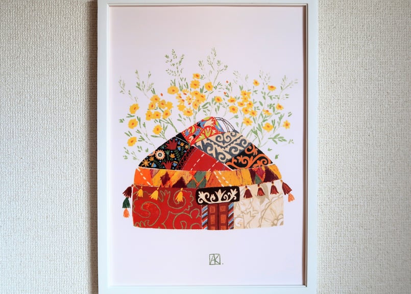 A3版ポスター「ユルタ」【カザフスタン Aigerim Karibayeva】AA-PA023