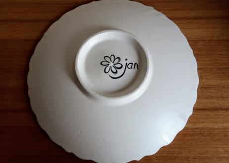 陶器皿18cm【カザフ・トルコ　Guljan】GJ-DS009-24