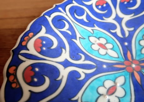 陶器皿18cm【カザフ・トルコ　Guljan】GJ-DS009-24