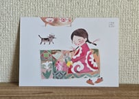 ポストカード「コルペシュカの上で」【カザフスタン　Aigerim Karibayeva】AA-PC049-03