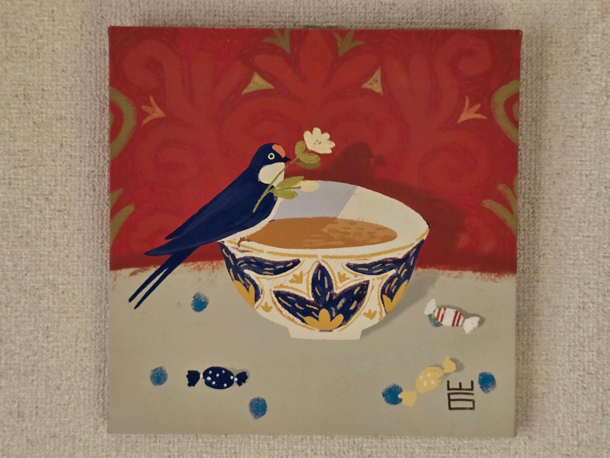 アートパネル「春のつばめ」【カザフスタン Bakyt Shuketayev】BA-AP2