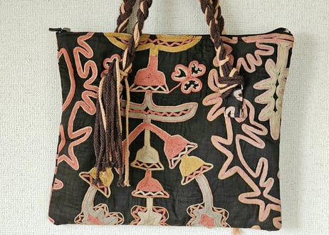 ビンテージ刺繍トートバッグ【クルグズスタン　Saima製】SM-TB2-6