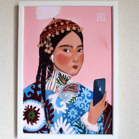 A3版ポスター「りんご」【カザフスタン　Aigerim Karibayeva】AA-PA008-01